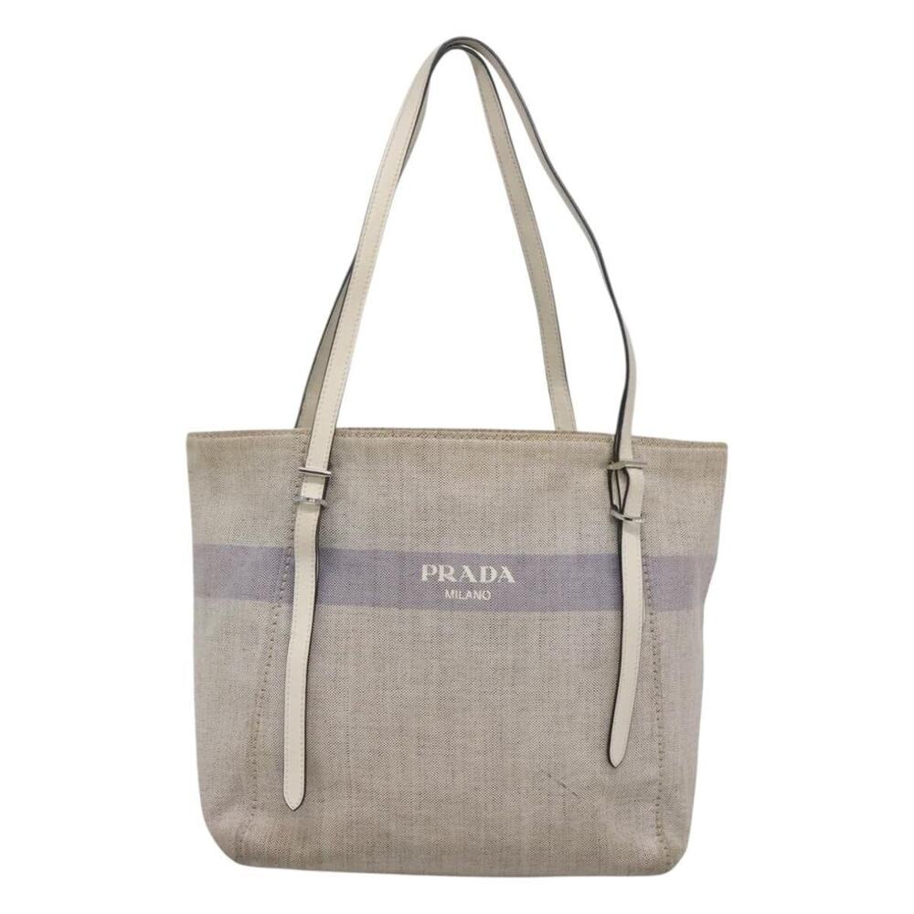 Prada Canvas Tote Bag Gray
